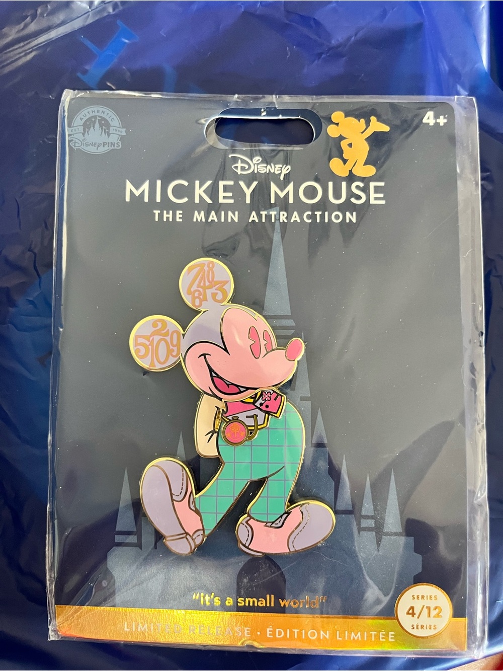 Disney Mickey Mouse The Main Attraction Collectible Enamel Pins - Set of 4